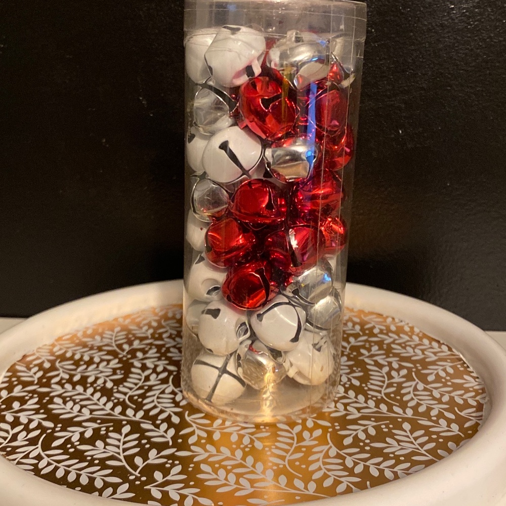 Red White Christmas Bells set of 55